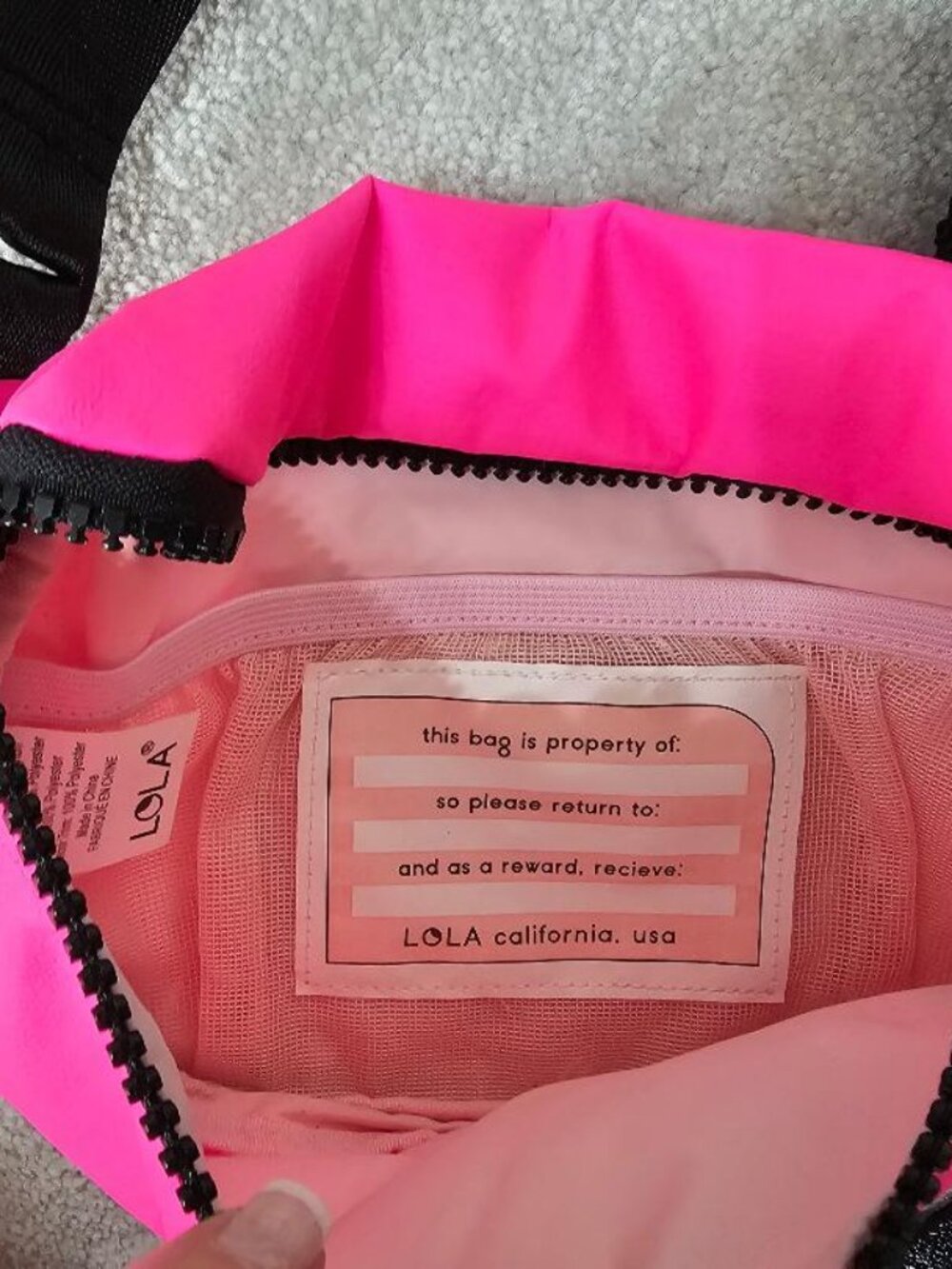 Lola Moonbeam Neon Pink Bum Bag Fanny Pack Belt Bag - Picture 3 of 4